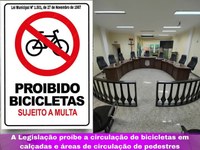 Atenção, ciclistas: Respeitem os espaços públicos em São João Nepomuceno!